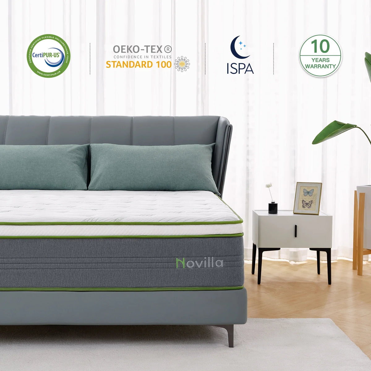 10" Memory Foam Pocket Spring Hybrid Mattress California King Size J90273