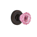 Pink Crystal Interior Mortise Door Knob N567