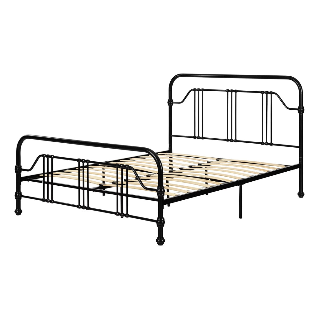 Queen Metal Platform Bed Black C22180