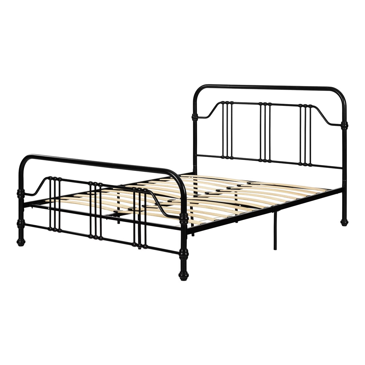 Queen Metal Platform Bed Black C22180