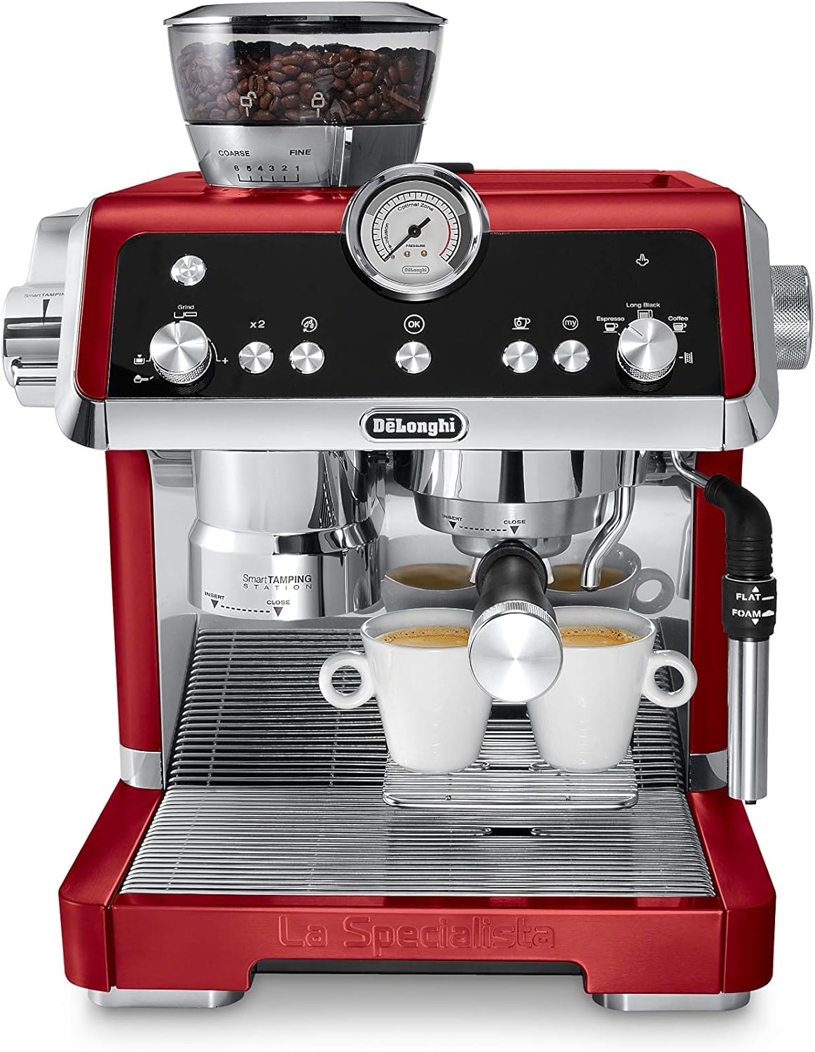 Red Stainless Steel Espresso Machine S91916