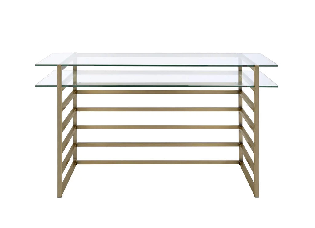 Antique Gold Clear Glass Desk Q666809