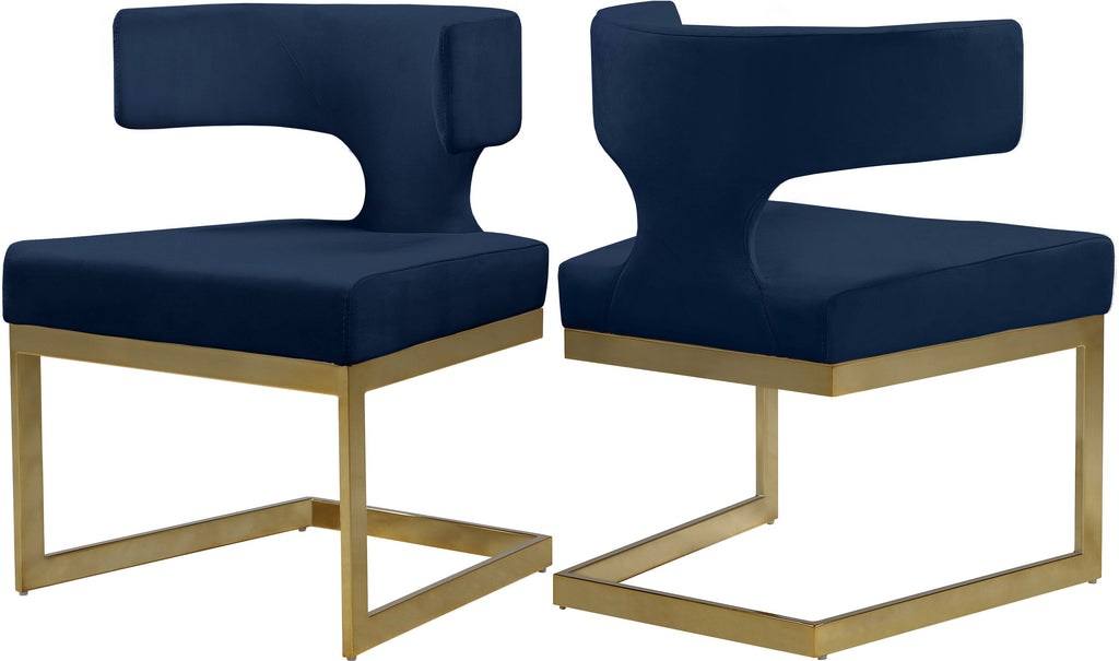Navy Velvet Dining Chair E5458
