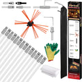 46 Feet Chimney Sweep Kit with 8 Flexible Chimney Rods E37560