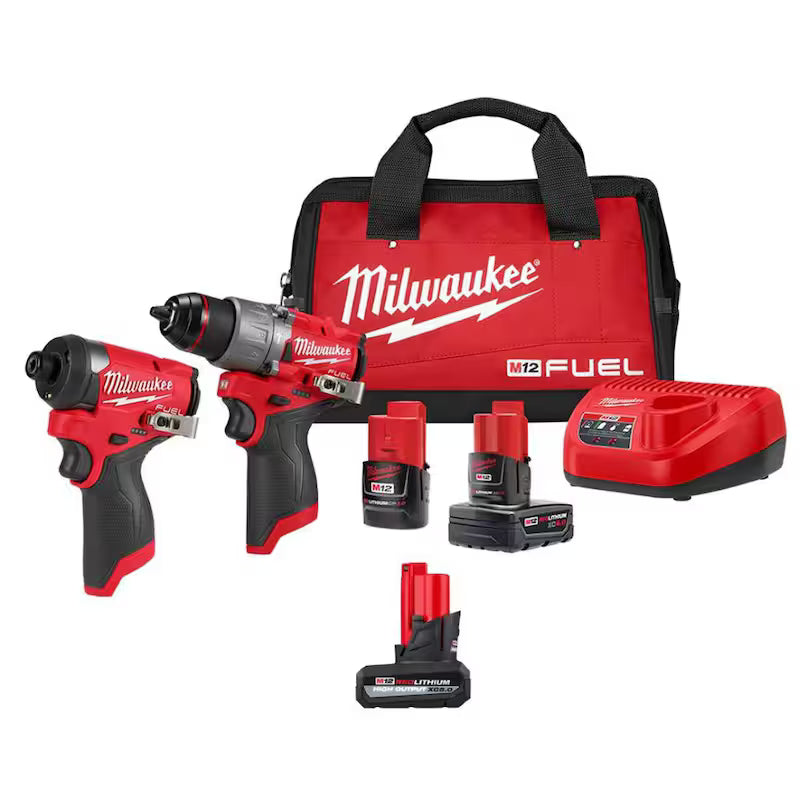 12V Lithium-Ion Brushless Cordless Hammer Drill/Impact Driver Combo Kit C6517