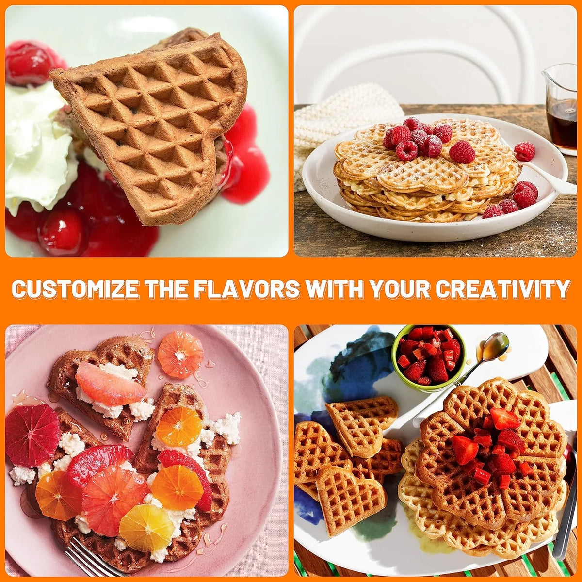 1200W Double Non-Stick Waffle Maker A33613