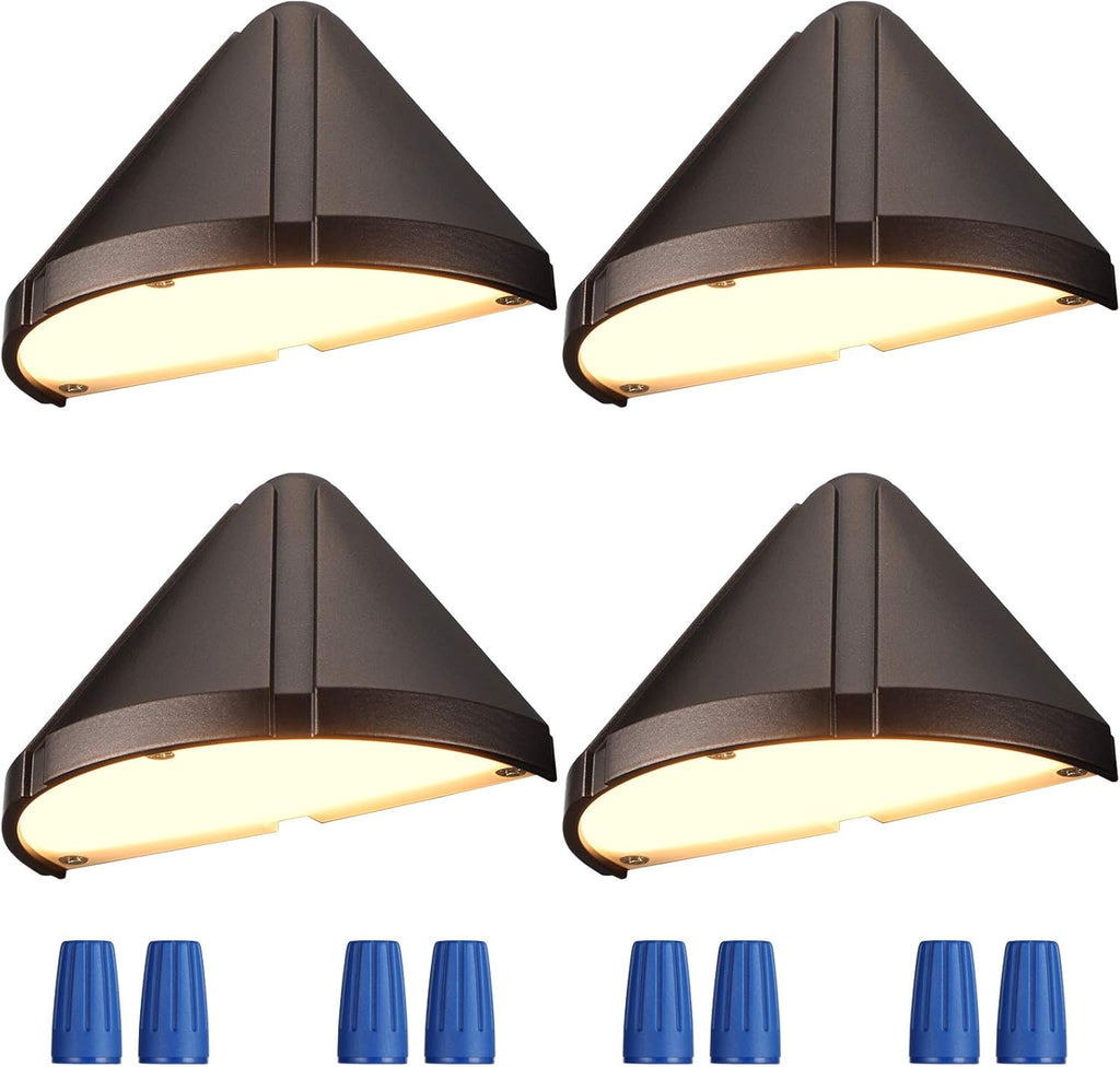 Pack of 4 LED Deck Lights, 5W, 12-24V, 2700K Soft White, Aluminum Housing Y1926