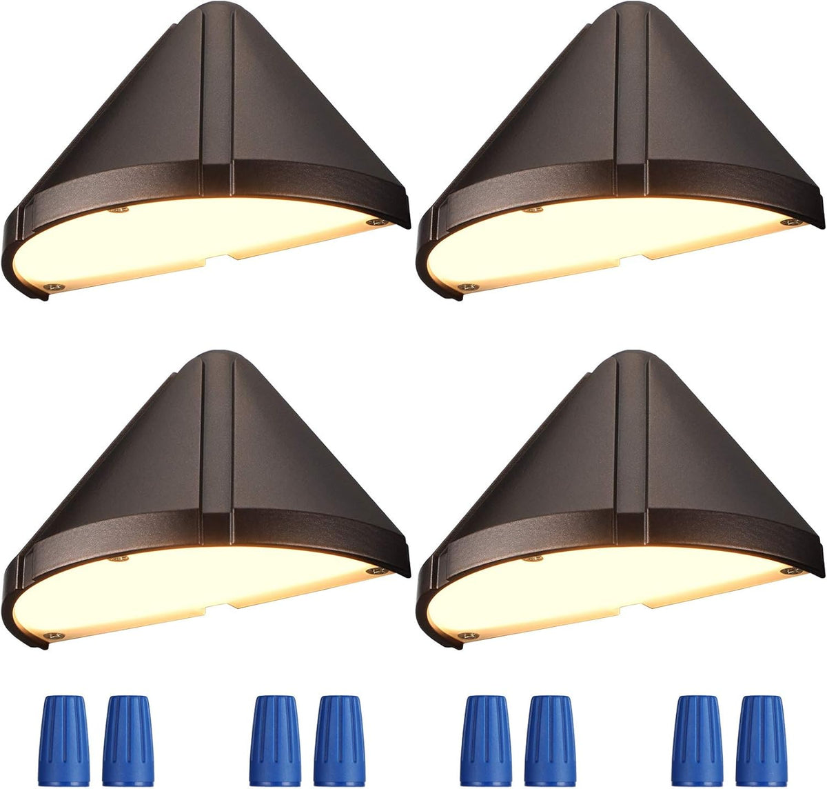 Pack of 4 LED Deck Lights, 5W, 12-24V, 2700K Soft White, Aluminum Housing Y1926