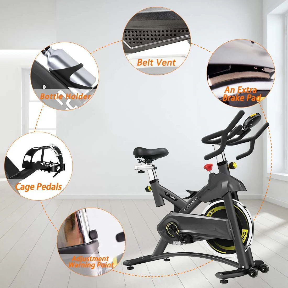Magnetic Exercise Bike 350lbs with Tablet Holder N564