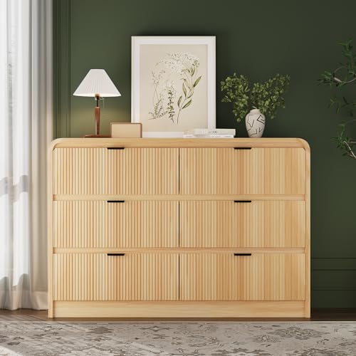 Natural Oak 5 Drawer Wood Dresser D100391