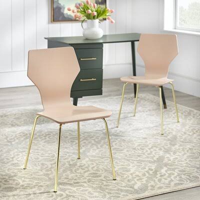 Pink/Gold Side Chair I473778