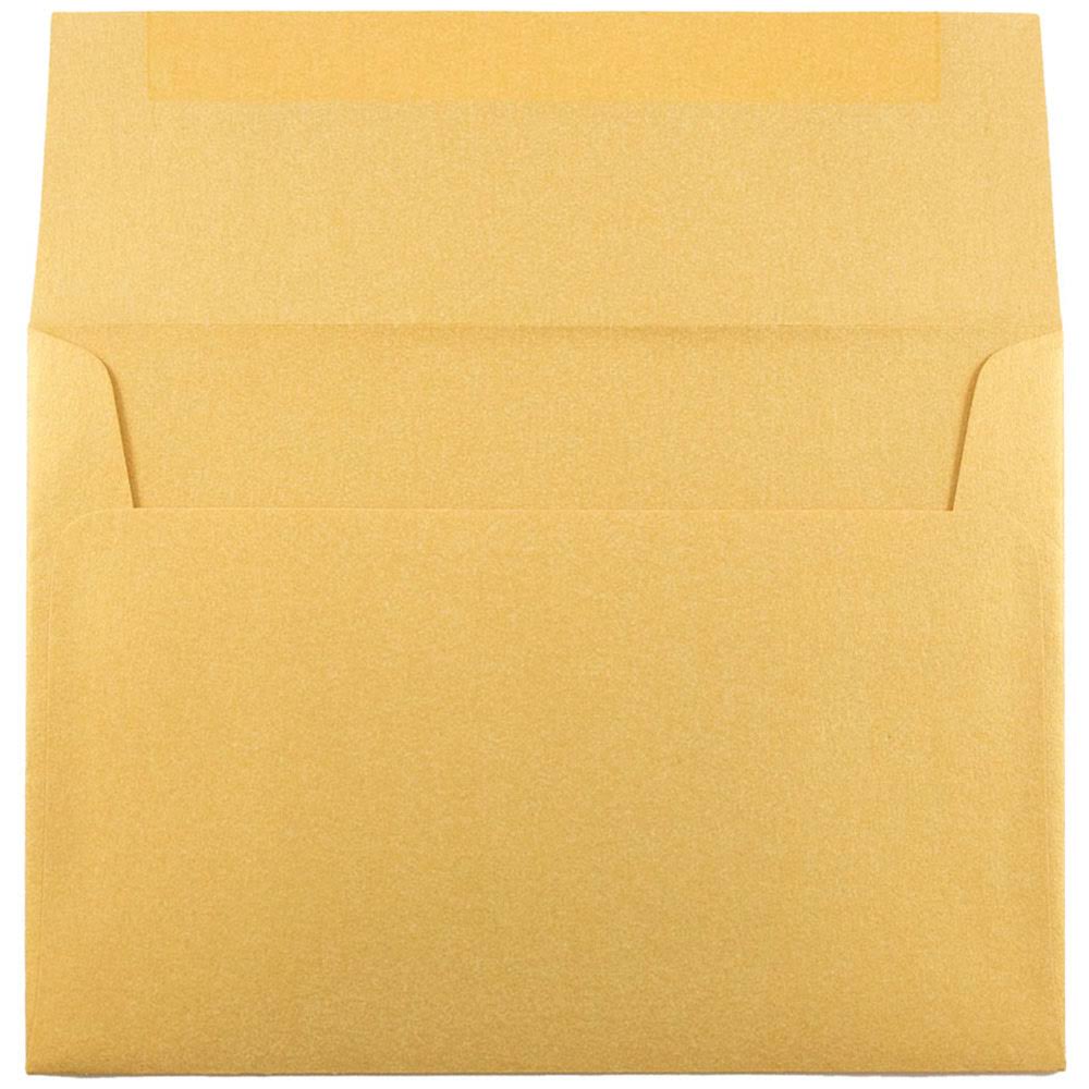 A7 Invitation Envelopes, 5.25 x 7.25, Metallic Gold, 250/Box Q9192
