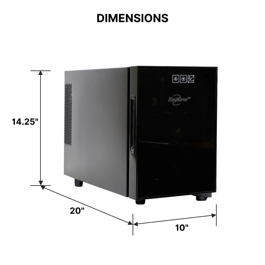 6-Bottle Wine Cooler with Wine Rack and Temp. Control C292