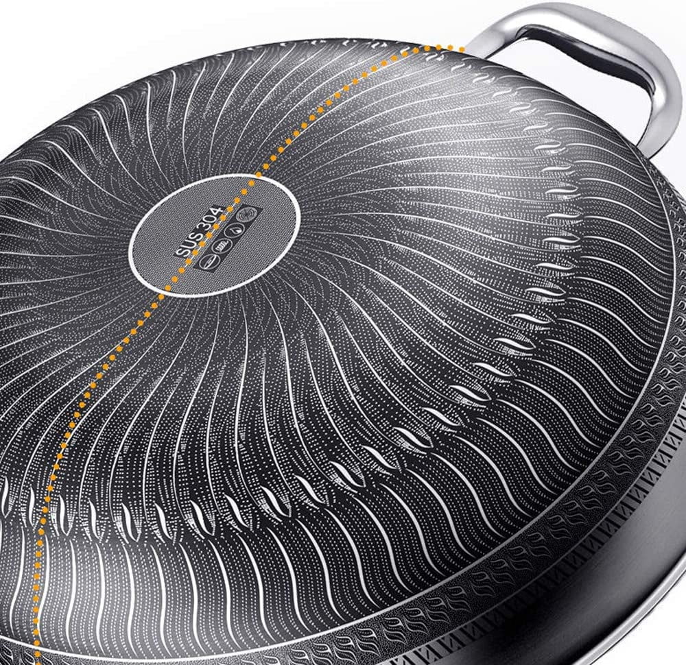 Stainless Steel Non Stick Honeycomb Frying Pan with Glass Lid X26649