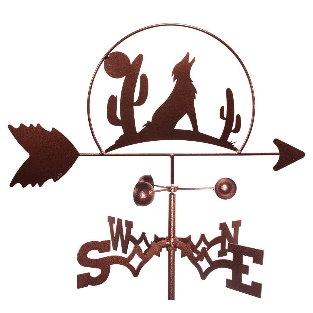 Coyote with Cactus Weathervane - Garden Mount V398994