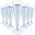 100 Pack 4.5 oz Clear Plastic Champagne Flutes Q260