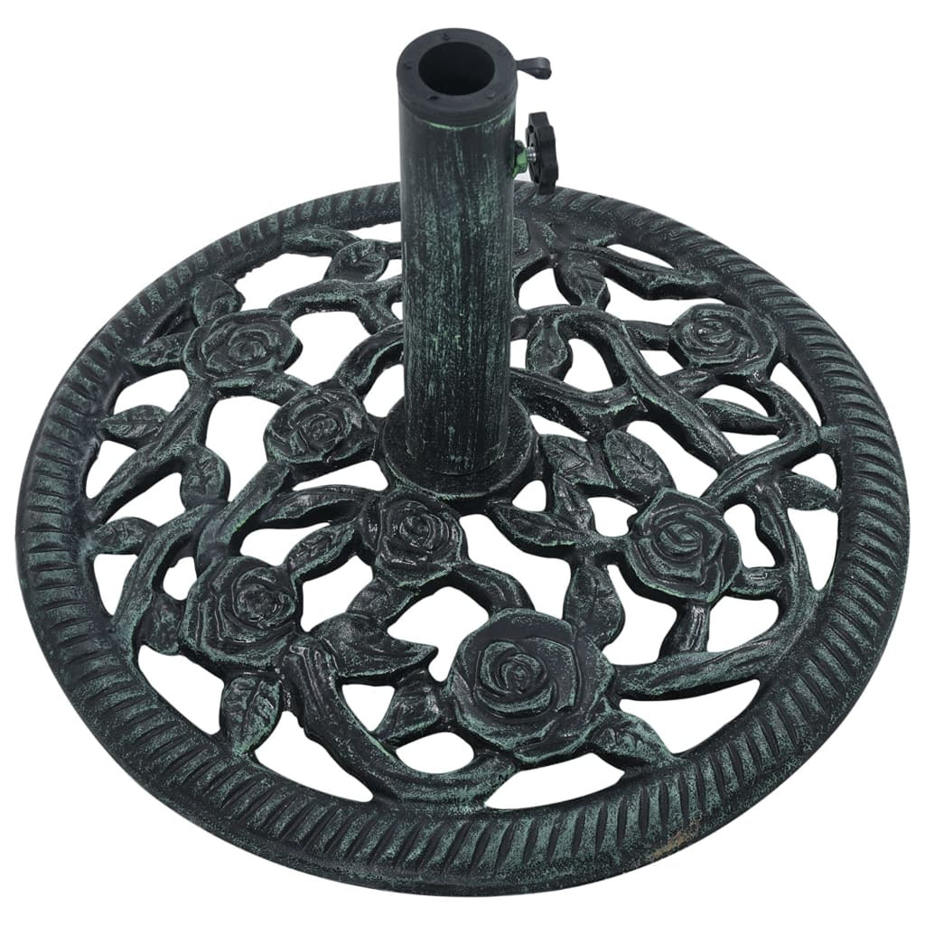 Green Cast Iron Umbrella Base Stand Q3268