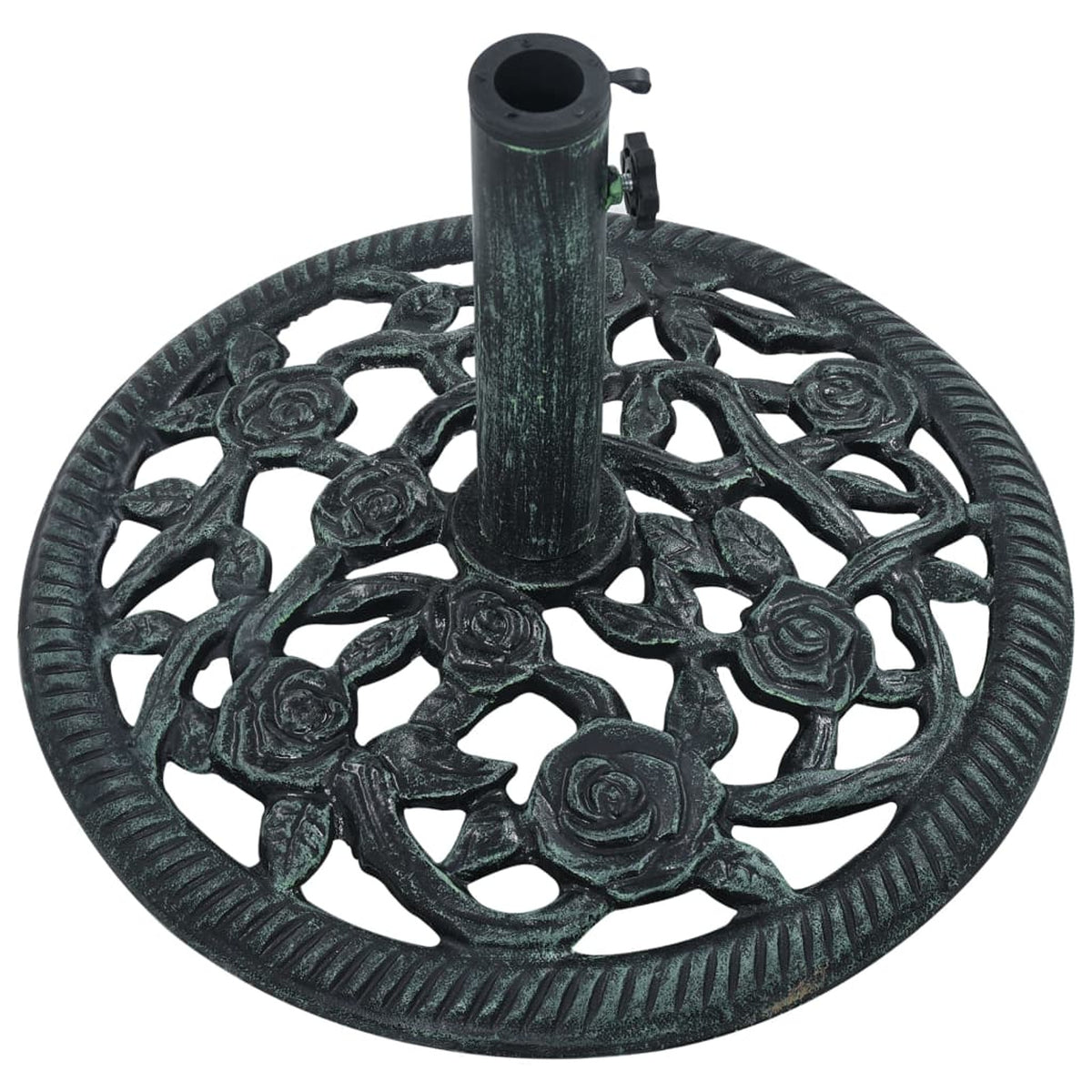 Green Cast Iron Umbrella Base Stand Q3268