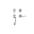 Satin Nickel Single Cylinder Handleset with Lever and Rose S883505