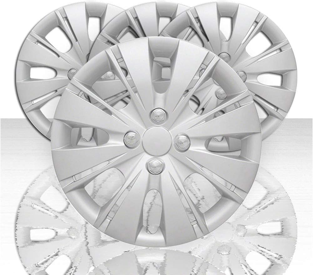 Silver 15" 8 Split Spoke Wheel Covers Set of 4 R990255