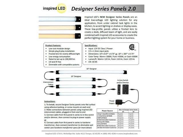 Under Cabinet Lighting 18x22 Super Deluxe Kit Pure White 4200K A31606