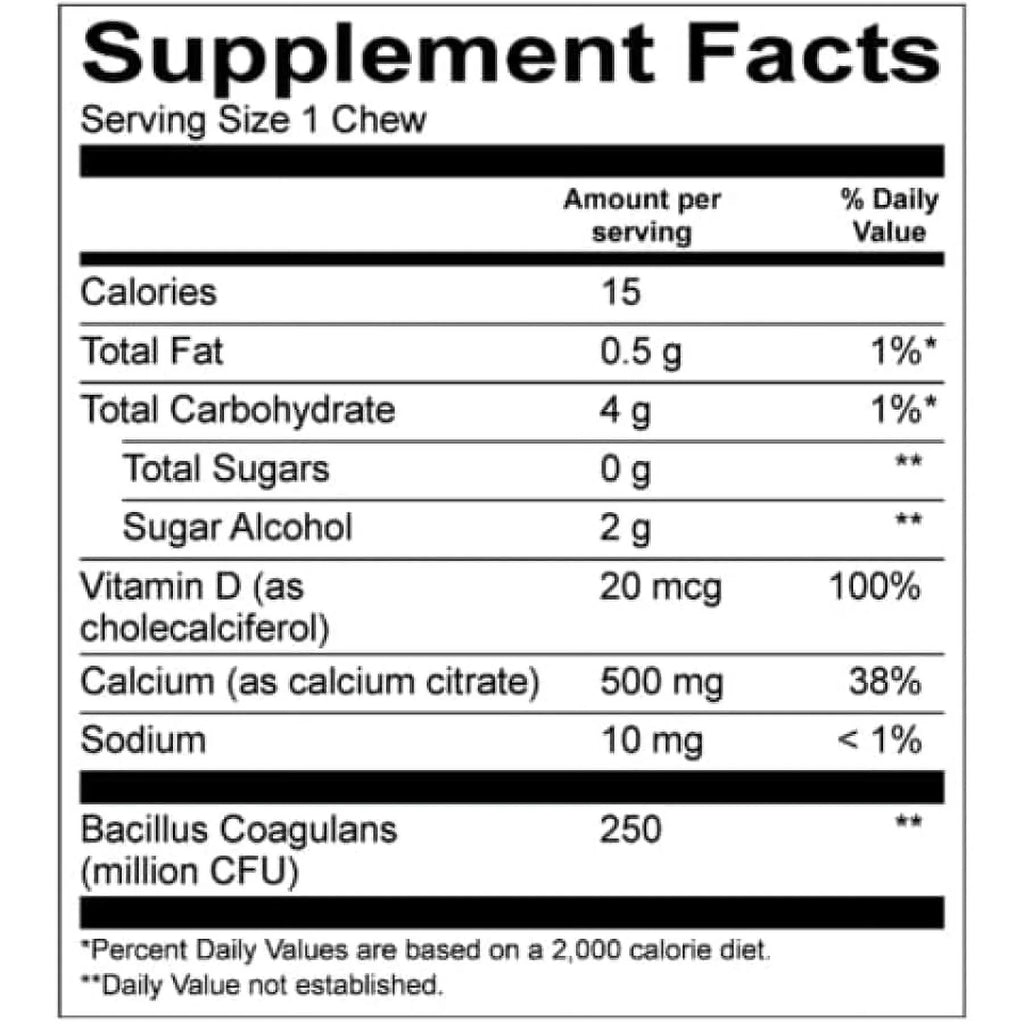 Capsules 1-Month Supply Multivitamin with Iron Calcium Citrate Soft Chews U138