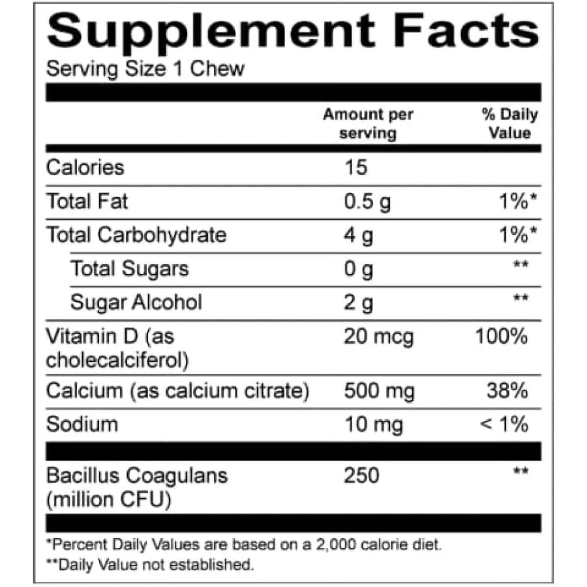 Capsules 1-Month Supply Multivitamin with Iron Calcium Citrate Soft Chews U138