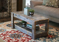 Unfinished Wood Coffee Table with Shelf E443779