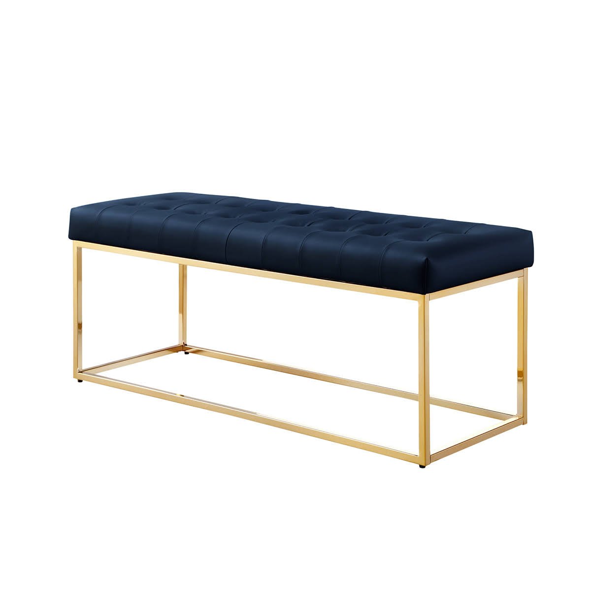 Tufted PU Leather Bench Metal Frame G63700