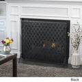 Black Iron Fireplace Screen Z130