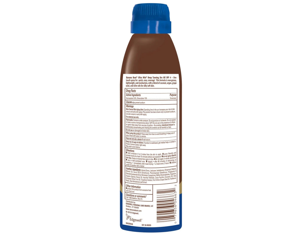 UltraMist Deep Tanning Dry Oil SPF 4 6oz Pack of 2 I64709