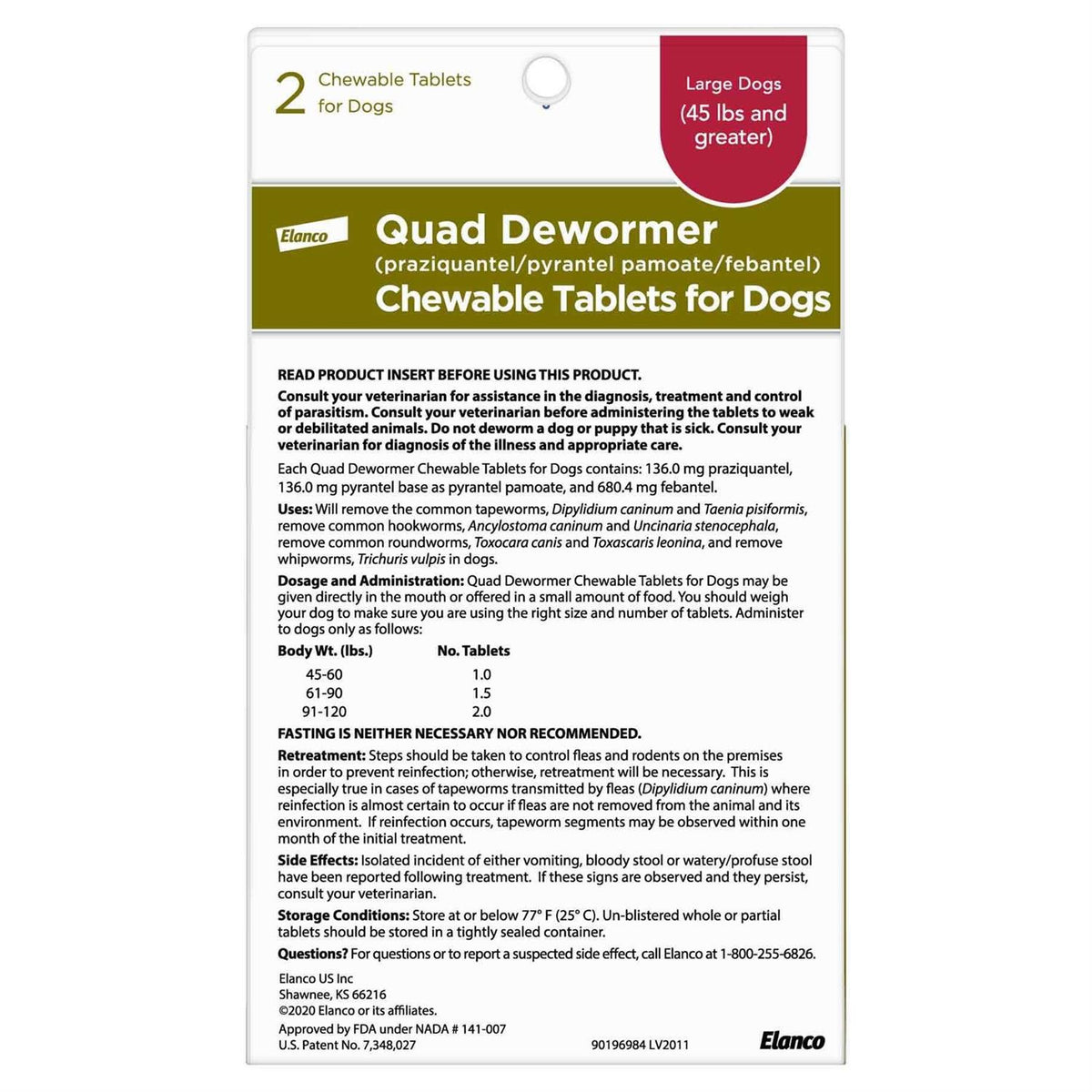 Large Dog Dewormer Q415