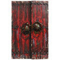 Antique Wooden Doors Mixed Media Hand Painted Iron Wall Art P69771