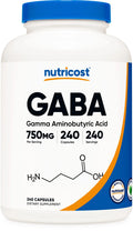 GABA 750mg 240 Capsules Non-GMO Gluten Free P9006