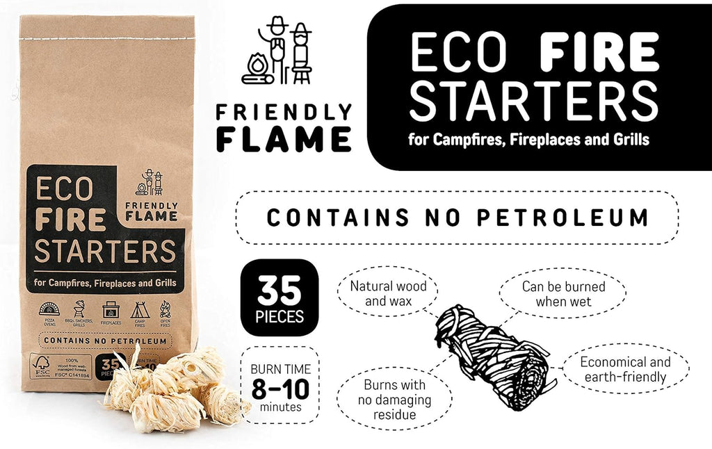 35pcs Natural Wood and Wax Firestarters G95362