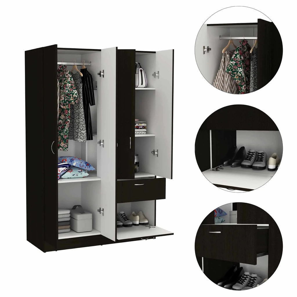 Black White Armoire X80823