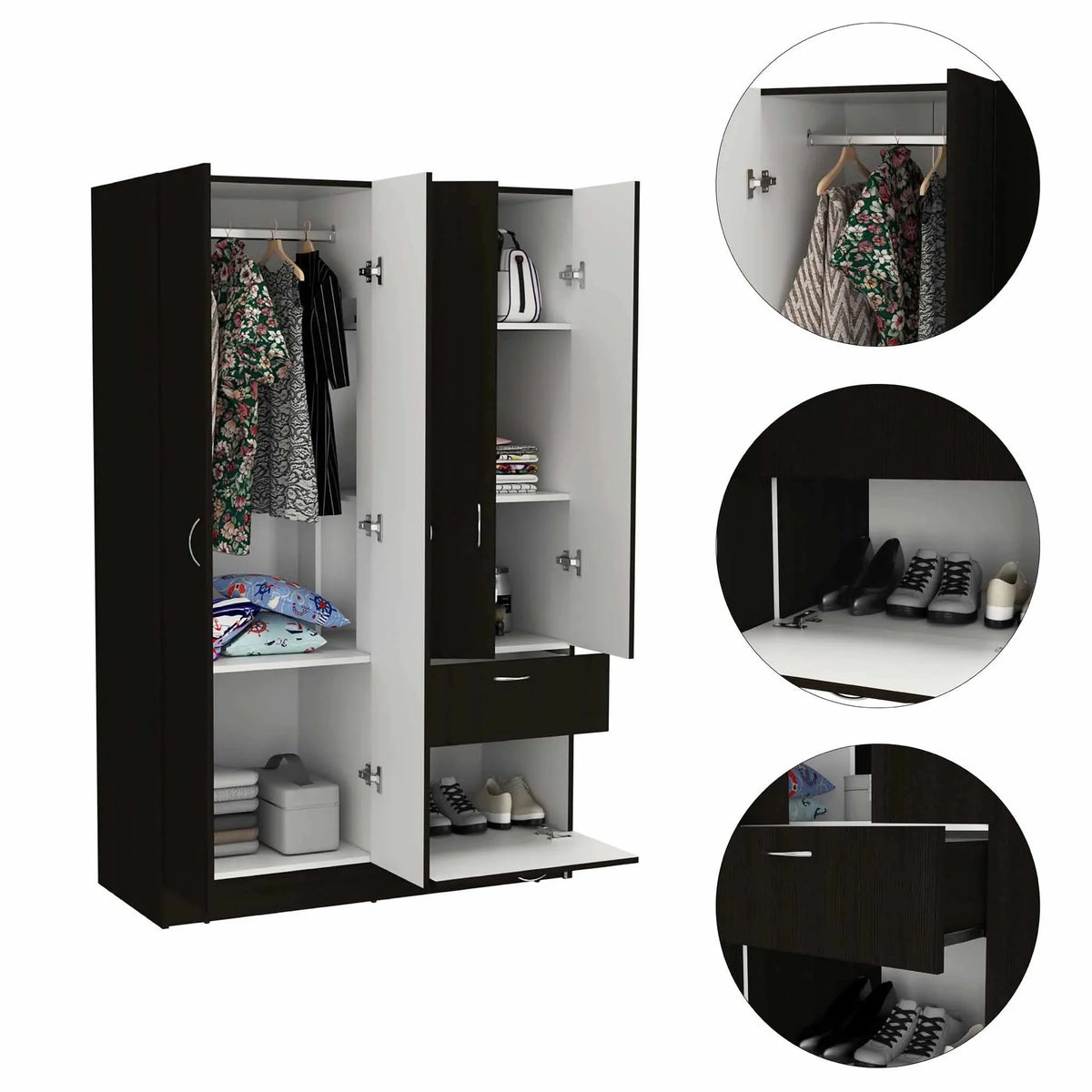 Black White Armoire X80823