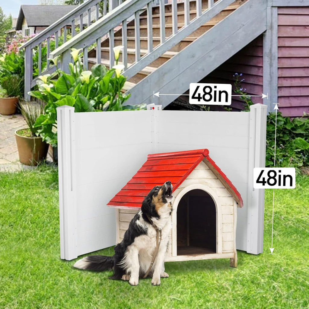 White Vinyl Fence, 2 Panels, 48W x 48H M241
