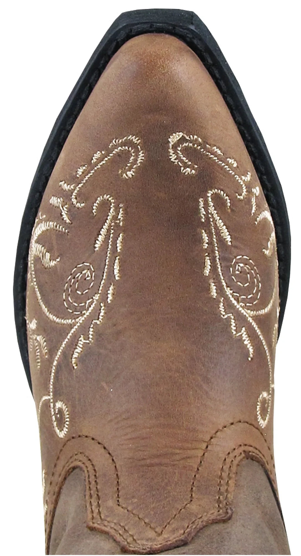 Brown Waxed Distress Western Boots U5211