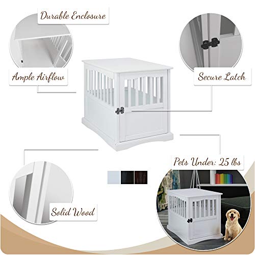 Wooden Medium Pet Crate End Table S720932