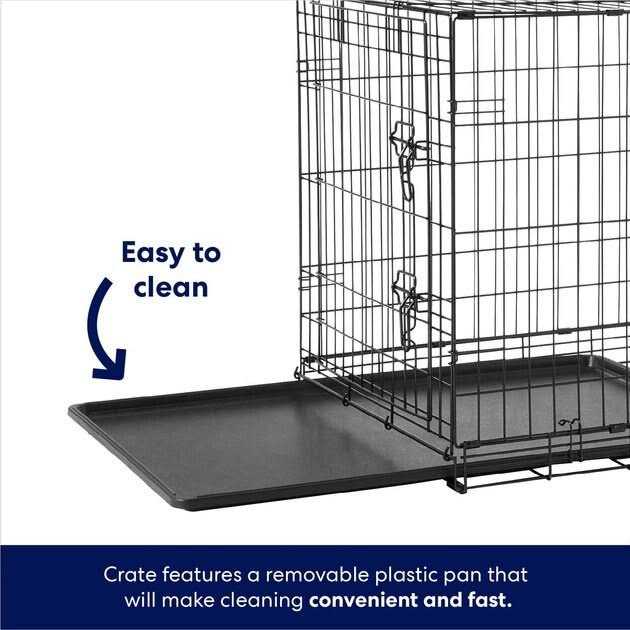 Heavy Duty Fold & Carry Double Door Collapsible Wire Dog Crate Y33504