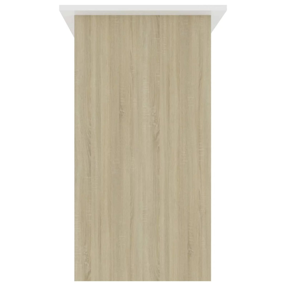 White Computer Desk with Keyboard Tray and Storage Shelves L694185