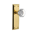 Clear Crystal Single Dummy Door Knob with Unlacquered Brass Plate B368468