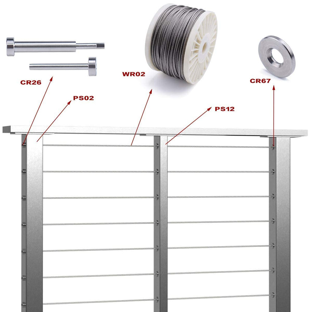 Stainless Steel Brushed Pre-Drilled Posts B6335