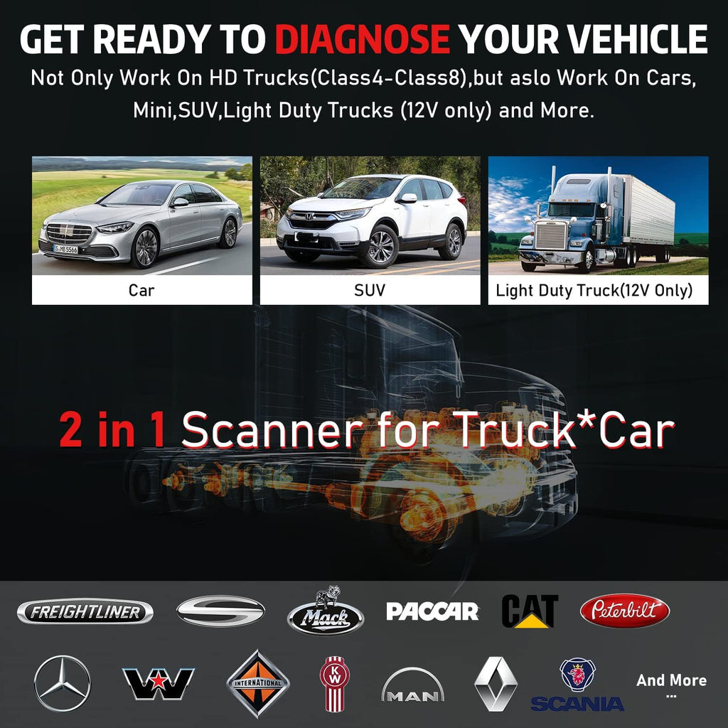 Heavy Duty Truck OBDII Diagnostic Scan Tool J57287