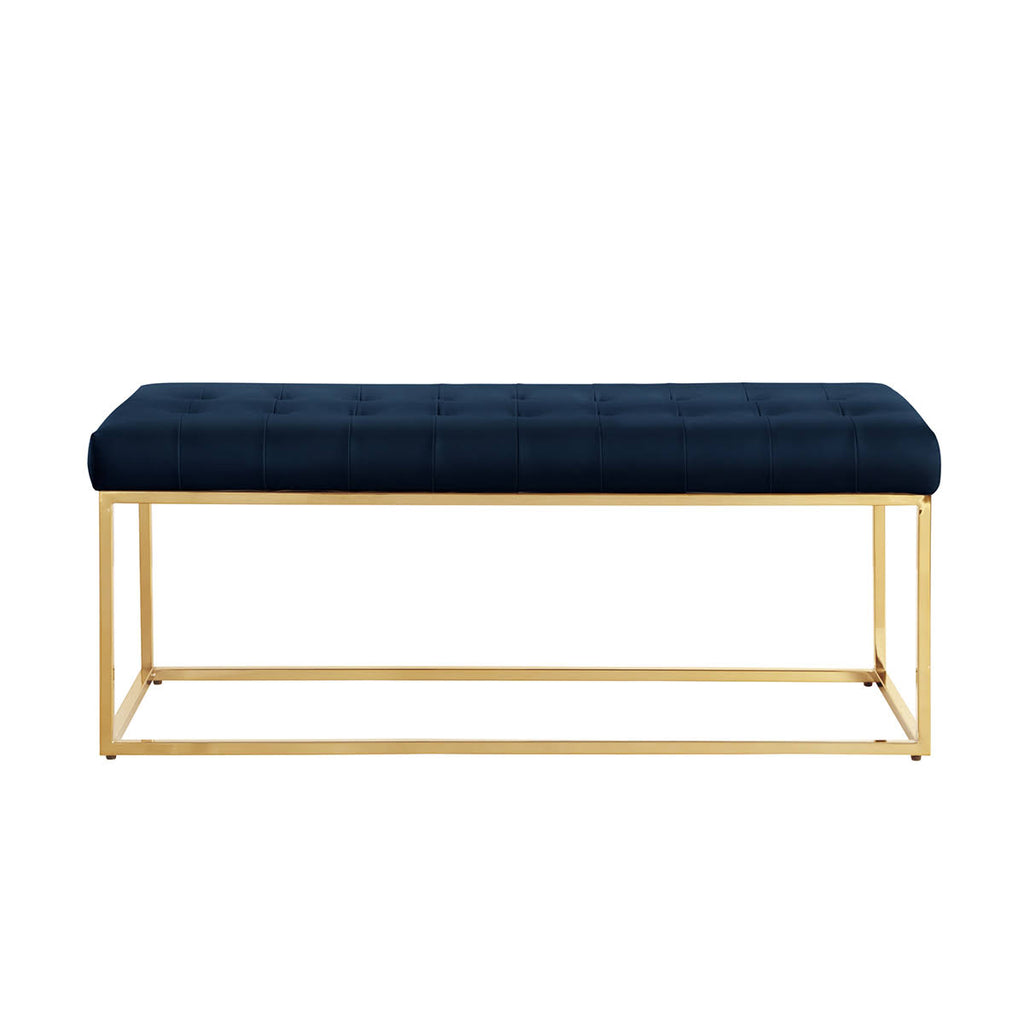 Tufted PU Leather Bench Metal Frame G63700