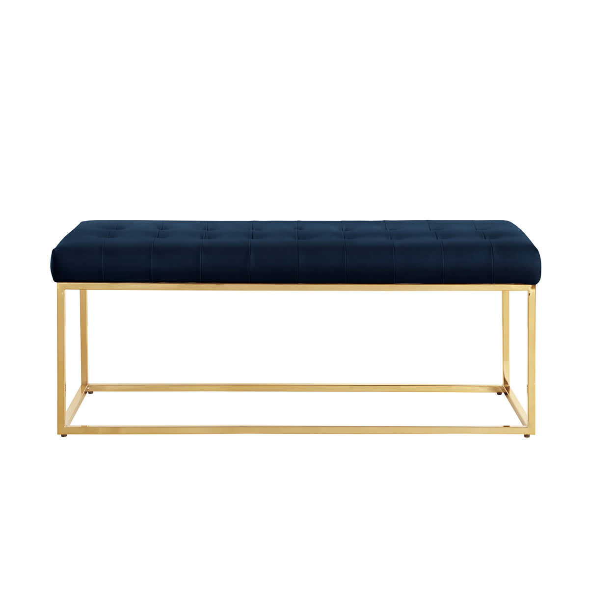 Tufted PU Leather Bench Metal Frame G63700