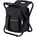 Folding Camping Stool in Black, 14x11x16 inch Z74425
