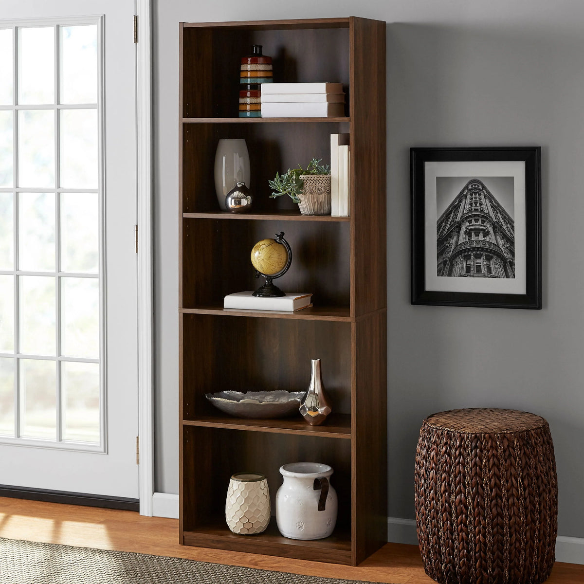 5-Shelf Bookcase with Adjustable Shelves C721440