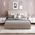 Upholstered Platform Bed Frame with Hydraulic Storage Q603